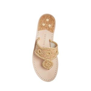 Jack Rogers gold and cork sandal